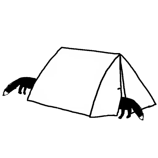 tenda, schizzo della tenda, tenda turistica, colorazione della tenda dei bambini, schizzo turistico tenda