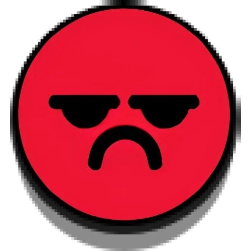 brawl stars, brawl stars pins, the red emoticon is angry, brawl stars pins general, brawl stars pins general