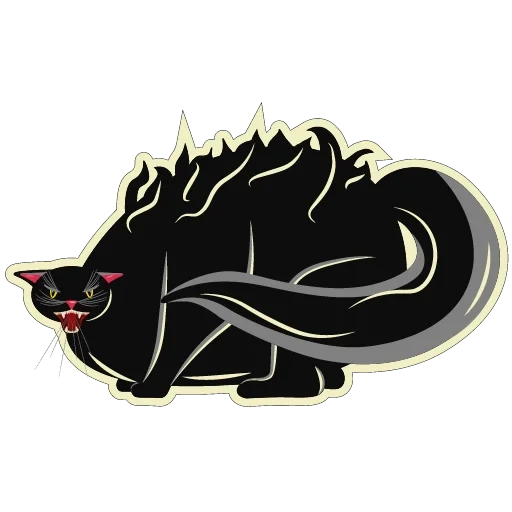 das emblem des panthers, panther aufkleber, panther logo, sticker siegel mit dickem bauch, aufkleber mit vektorgrafik