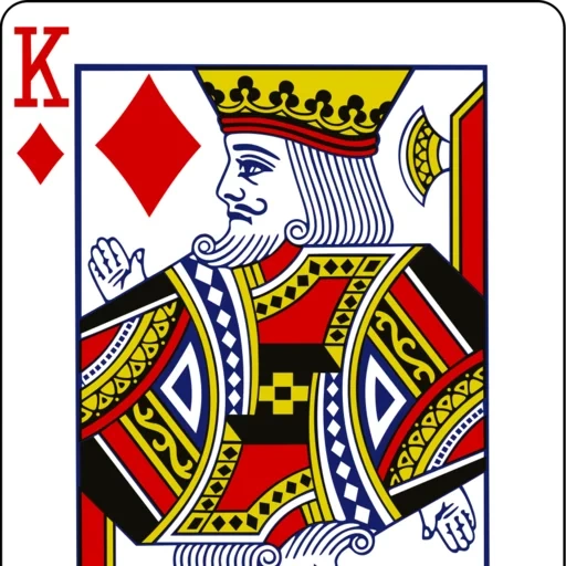 king bubi, il re è il tamburello, giocando a carte, re tamburello, bicche 17 playing cards deck