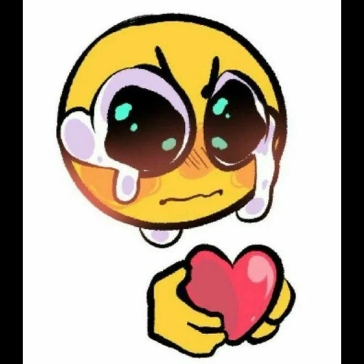 anime, emoji itu manis, menangis emoji saat ini, gambar chibi yang lucu, emotikon picci yang indah