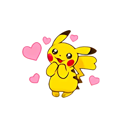 pickup, stiker picachu, valentinki picaco, gambar pokemon yang lucu