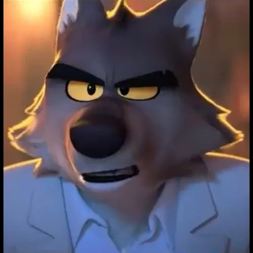 animation, evil wolf, animal skins, big bad wolf, fictional character