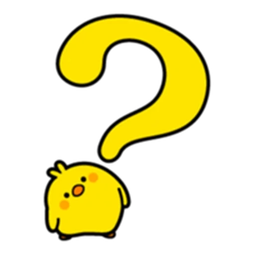 signe de question des enfants, le point d'interrogation est jaune, question mark clipart, point d'interrogation de dessins animés, un questionnaire smiley