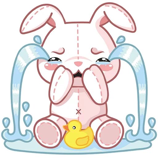 игрушка, cute bunny, зайка дудл, милые животные, premium vector clipart kawaii bunny cute bunny clipart set e