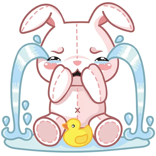 brinquedos, coelho fofo, graffiti de coelho, animal fofo, premium vector clipart kawaii bunny bunny clipart set e