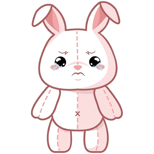 зайка, зайчик, cute bunny, рисунок зайки, розовый зайчик