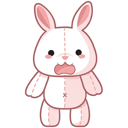 bunny, giocattolo, piccolo coniglietto carino, meng rabbit vector, forbici happy bunny