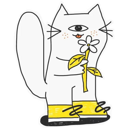plantilla de gato, kit luban pegatinas, ilustración cat, cat beeline, juego de pegatinas