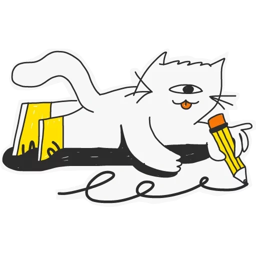 cat artist stikeker, telegram stickers, cat, illustration cat, cat ripndip