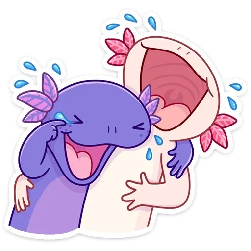 rire sur fo, stickers axolotelli