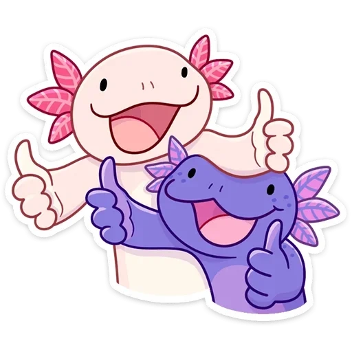 axolotl, gambar axolotl, axolotl mewah, axolotl kecil, stiker axoloted di