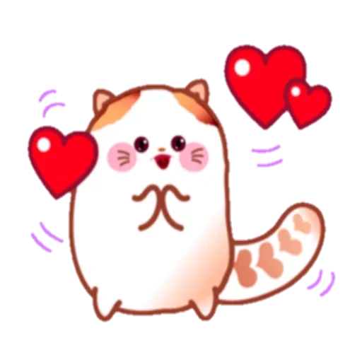 heart cat, heart-shaped cat, heart cat, seal with heart, cute cat pattern