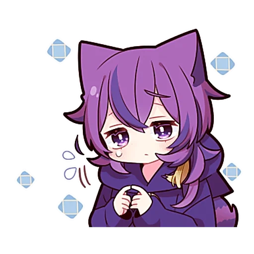 chibi, anime, art de l'anime, neko yuri delk, personnages d'anime