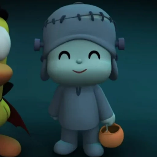 quiet animated series shots, pocoo halloween, let's go pocoyo, talking pocoo, 