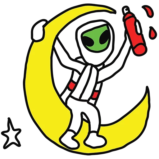 vamos embora, instalação, astronauta chibi, astronauta sorridente