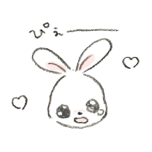 abb, the sketch rabbit, das bild von cavai, the pencil rabbit, skizzen von kawai