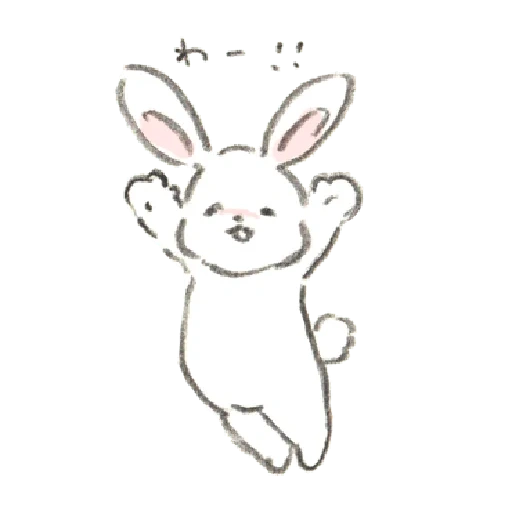 зайчик, кролик, рисунки милые, рисунок кролика, милый рисунок зайчик минимализм