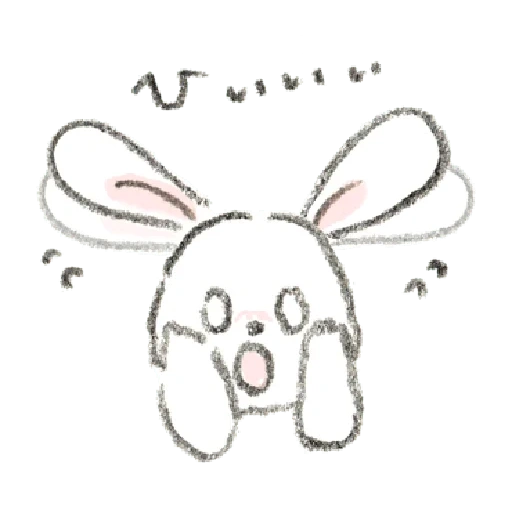 bunny, immagine, caro coniglio, disegno di coniglio, adorabili schizzi di coniglietti