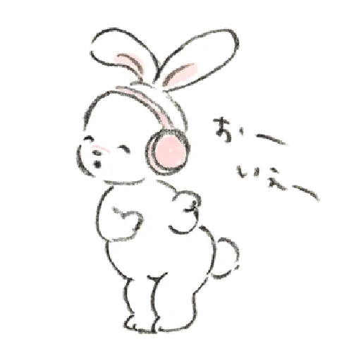 lepre, coniglio chibi, caro coniglio, dolce coniglietto, disegno di coniglio