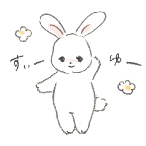 bunny, lovely bunnies, bunny sketch, bunny with a pencil, rabbit with a pencil sketch