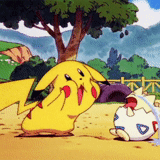 pikachu, pokémon, pokemon de torgepy, pokemon togeep está chorando, o togepi é triste