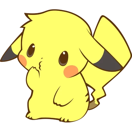 pikachu, pikachu chibi, pikachu sryzovka, pikachu adalah gambar yang lucu, sketsa pikachu yang terhormat