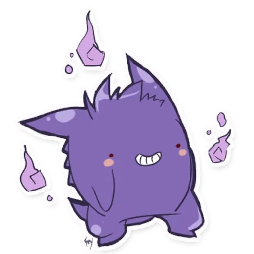 anime, pokemon gengar, gengar pokémon red cliff, gengar pokemon carino, pokémon viola gengar