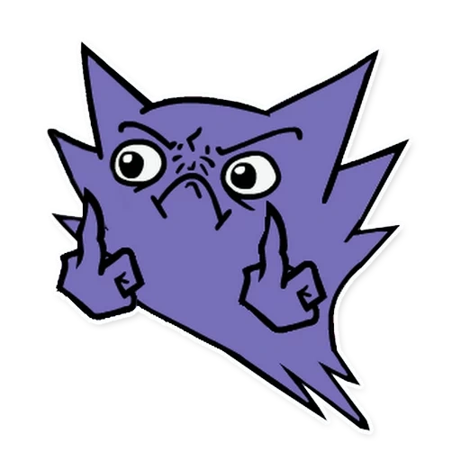 divertente, i pokemon, haunter, gengar pokemon, pokémon viola gengar