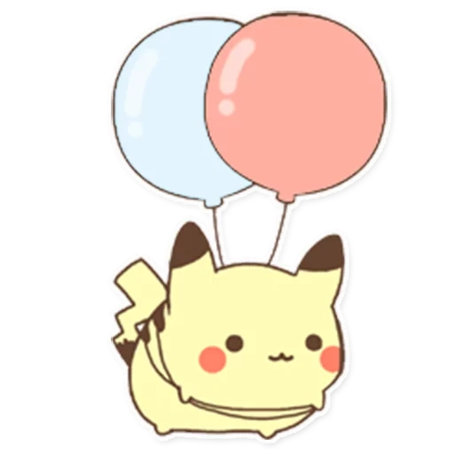 pikachu, pokémon mignon, dessins kawaii mignons, cher ball pikachu, les esquisses de dessins kawaii sont légères