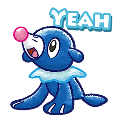 popplio, покемон, 728 popplio, покемон попплио, покемон синий лев