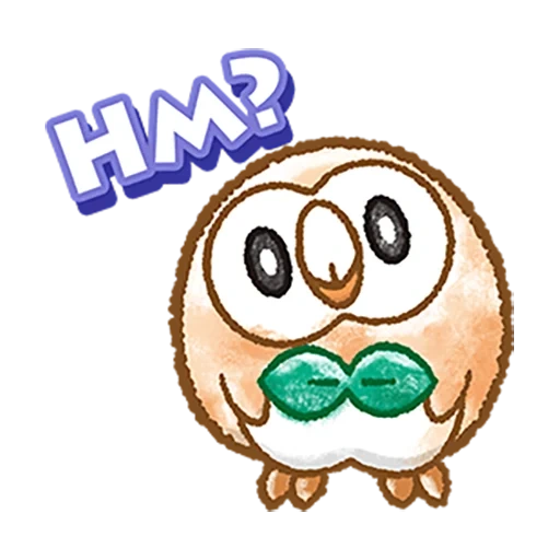 anime, pokemon 722, pokemon owl, rowlet pokemon