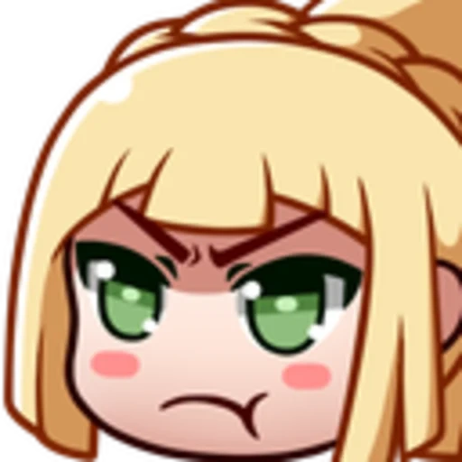 chibi, anime, nasib emoji, monica emoji