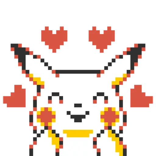 pikachu, arte dei pixel, grafico pixel, grafico pixel, immagine pixel art