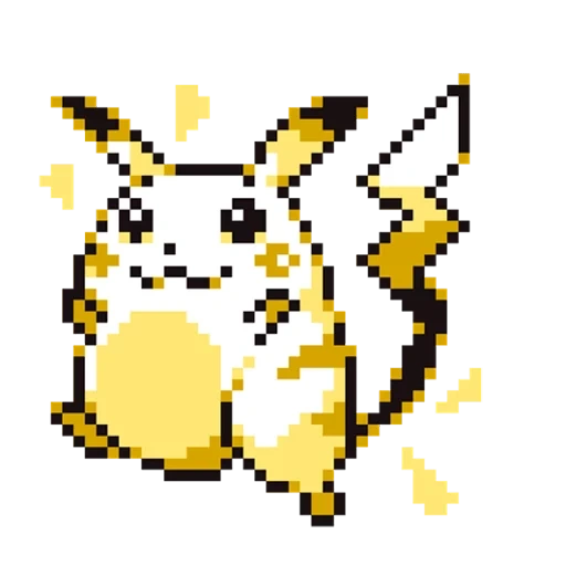 picachu, pokemon, monstro do bolso de richie, picachu sprite, picachu sprite