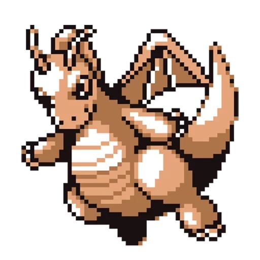 pokemon, charizard sprite, pokémon dragonait, pokémon minecraft, liste pokémon présenté dans la génération i