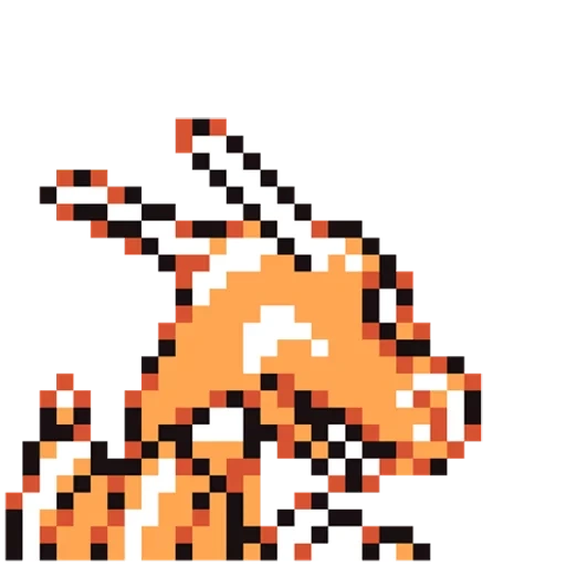 chari zad, arte dei pixel, pokemon pixel art, pokemon pixel, immagine di pokemon charmander pixel