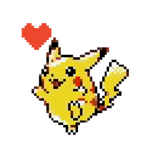 pikachu 8, seni pixel lai qiu, pixel art pokemon, pokémon pikachu 8, pokemon seluler