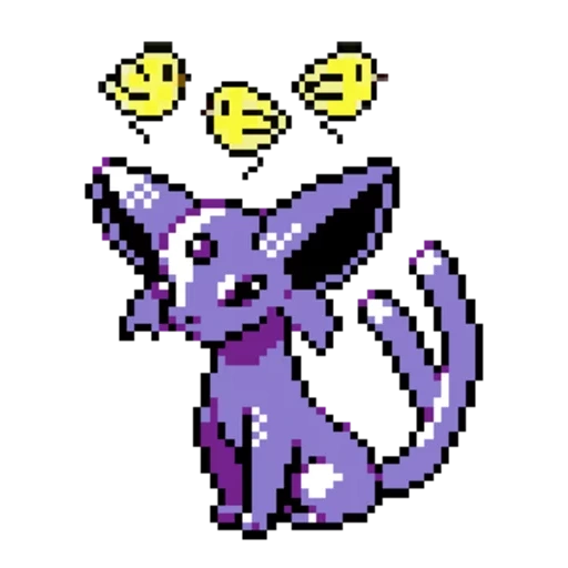 espion sprite, pokemon pixel, pokudex espion pokemon, pixel de espião pokemon, pokémon em células espeon