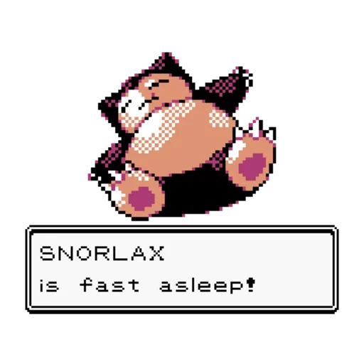 pokemon, snorlax, snorlax despierta, pokémon snorlax, píxel pokemon snorlax