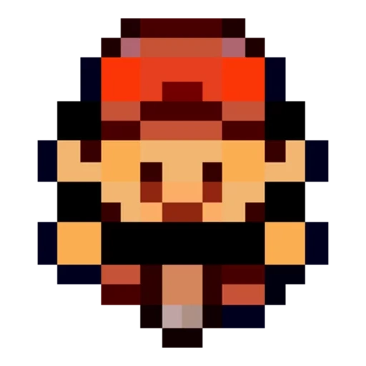 mario pixel, grille d'art pixel, pokemon red pixel, art pixel monochrome, pokemon game boy pixel