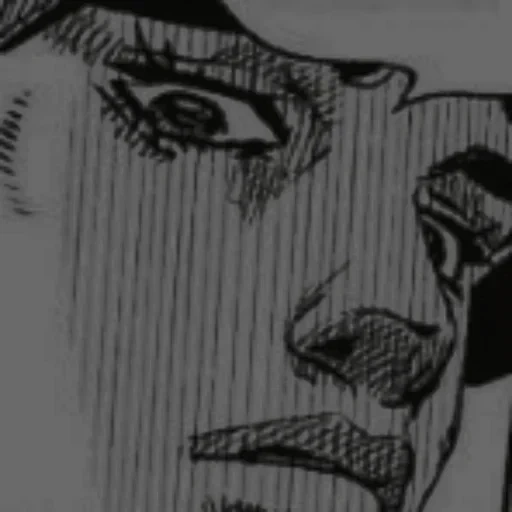 people, jojolion, yeux de jojo, les héros de jojo, dessin au charbon de bois