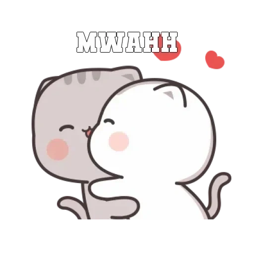 chat, dessins mignons, houles mignons, dessins de chats mignons, kawaii chats un couple