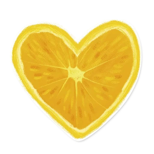 lemon, lemon heart, irisan jeruk, jeruk oranye, jantung oranye