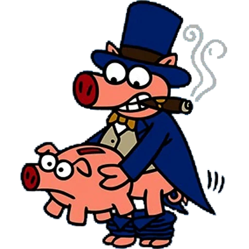 gente, caricatura de sombrero de cerdo, vallas publicitarias itchy scratchy, ich y dr scratchy