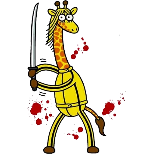 kukuxumusu, girafic drawing, giraffe illustration