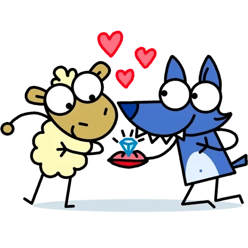 clipart, kukuxumusu, couple in love, drawing of a couple in love