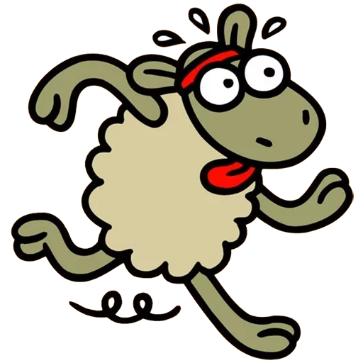 kukuxumusu, the sheep runs, merry sheep, cartoon sheep