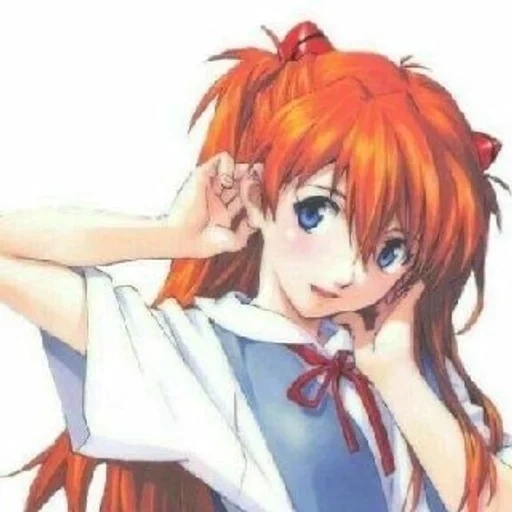 evangelical, red cartoon, asuka langley, picture of gospel leon, red cartoon girl