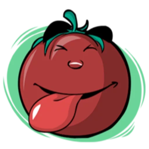 asiático, tomate, tomate, tomate, tomate de desenho animado